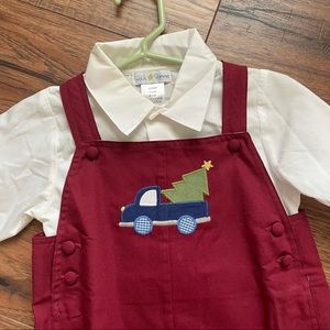 Petit Ami Boys Short Set with July 4th Embroidery main image 0